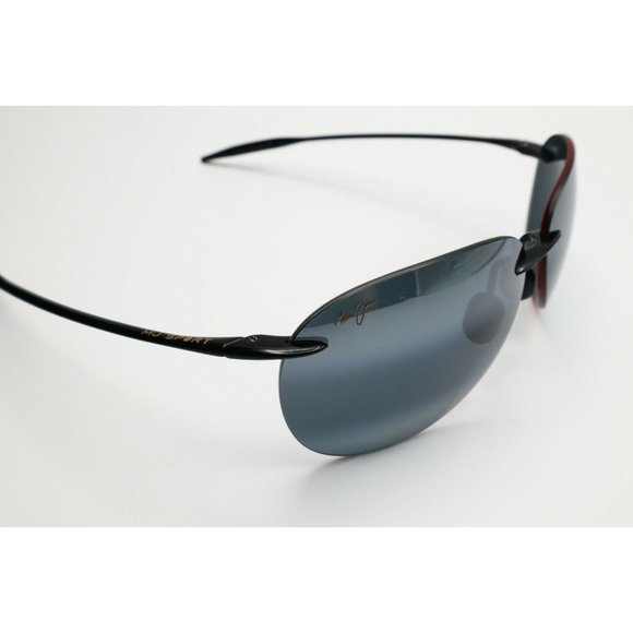 Maui Jim MJ 421-02 Rimless Sunglasses Black - Picture 2 of 5